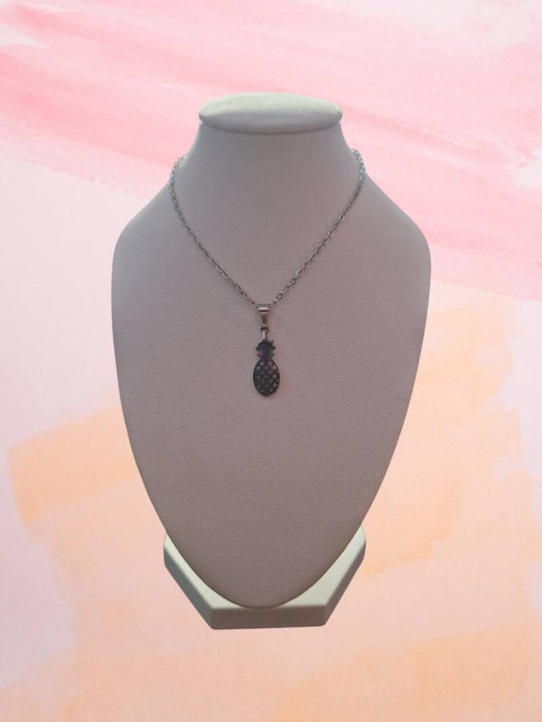 COLLIER ANANAS ARGENT