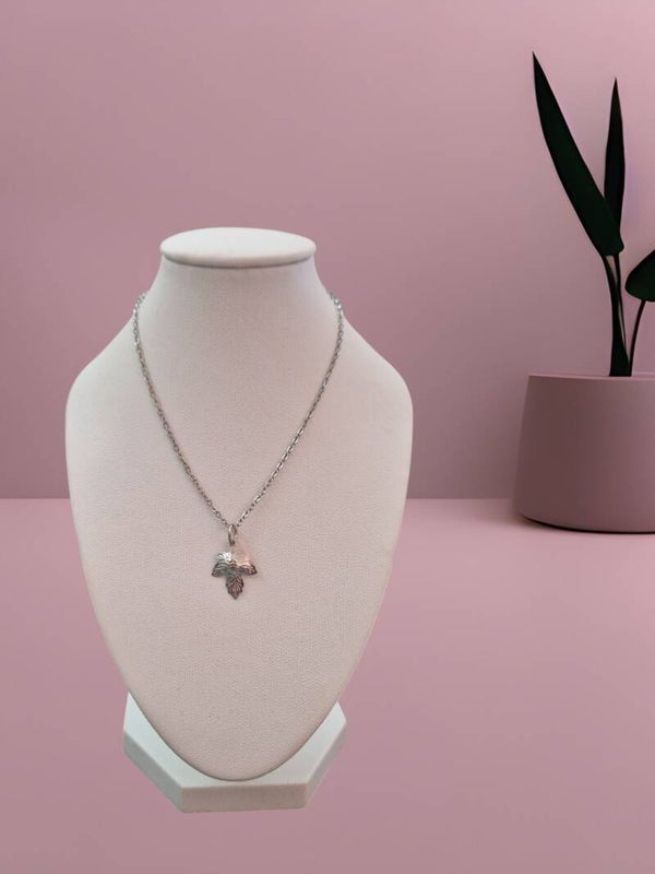 COLLIER FEUILLE ARGENT