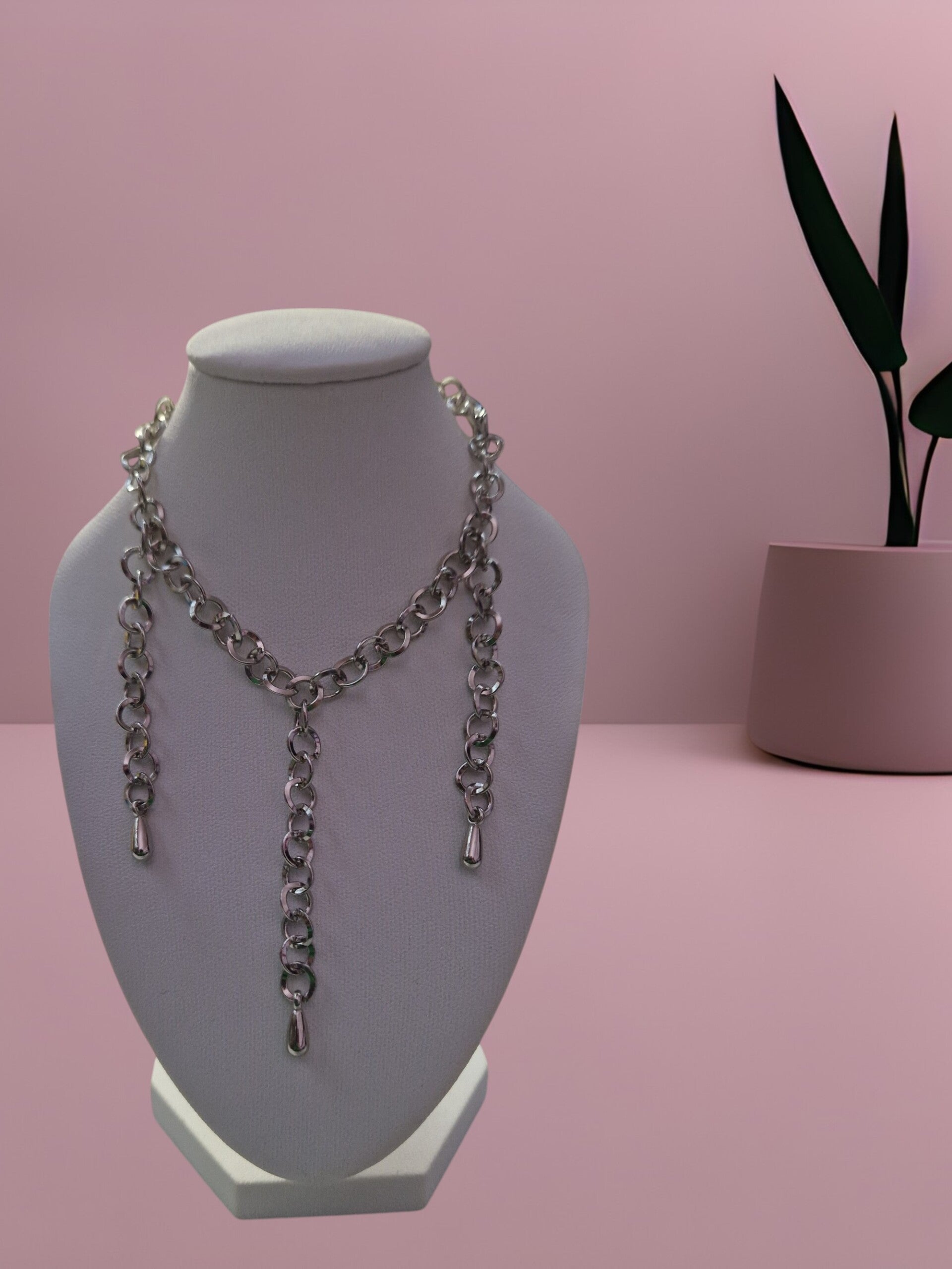 COLLIER PENDENT GOUTE D'EAU ARGENT