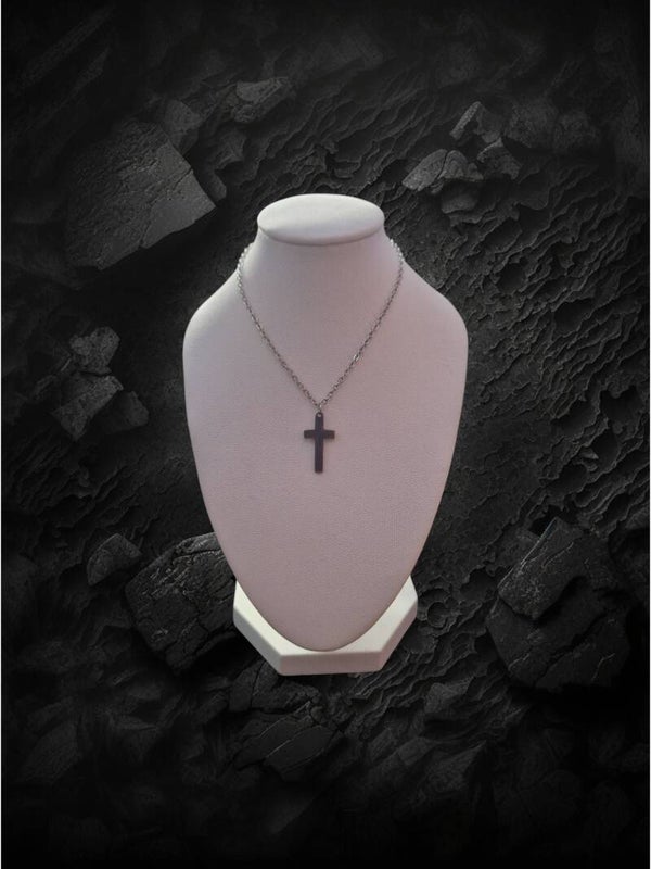 COLLIER CROIX EN ARGENT