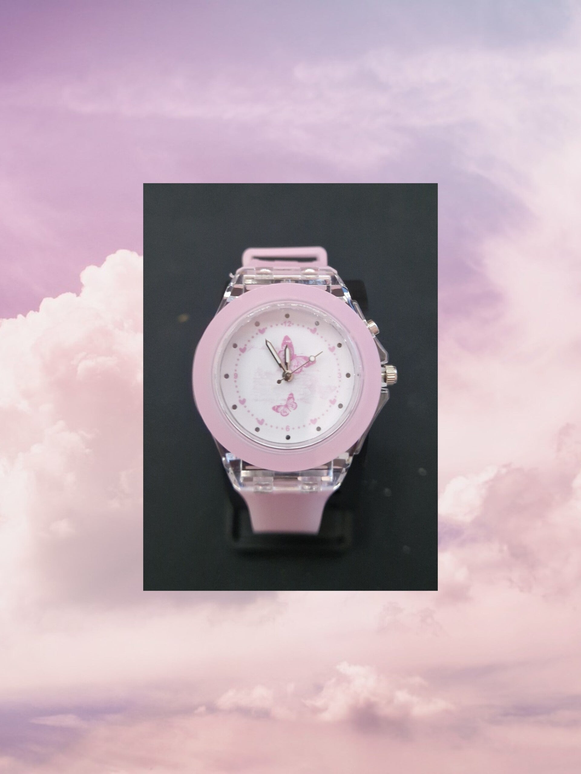 MONTRE ROSE PAPILLON