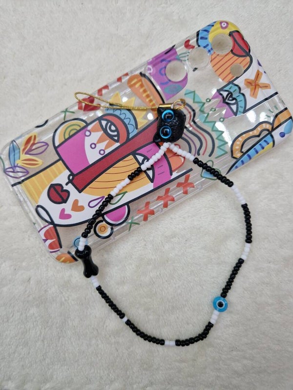 BRACELET TELEPHONE MORT NOIR