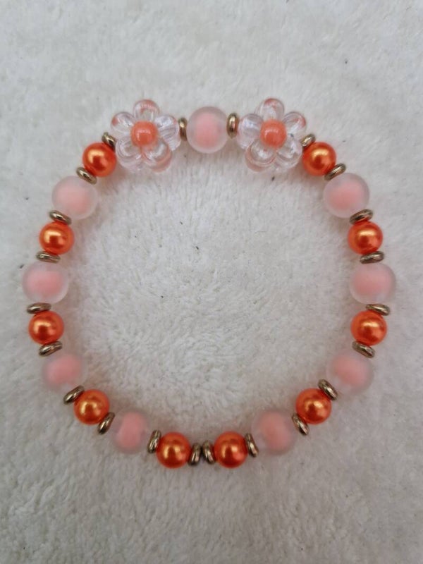 BRACELET PERLE ORANGE