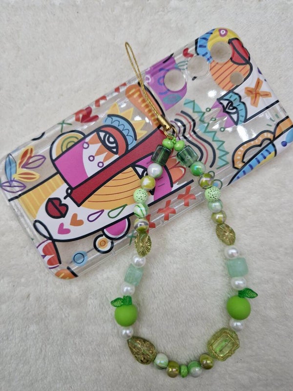 BRACELET TELEPHONE BOULE VERT