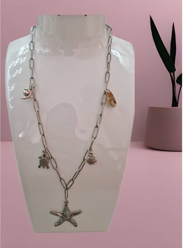COLLIER ETOILE DE MER ARGENT
