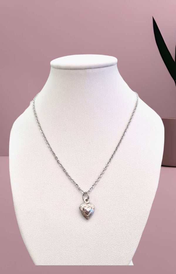 COLLIER COEUR ARGENT