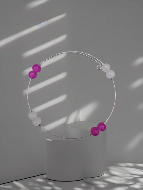 BRACELET DE PERLE ROSE
