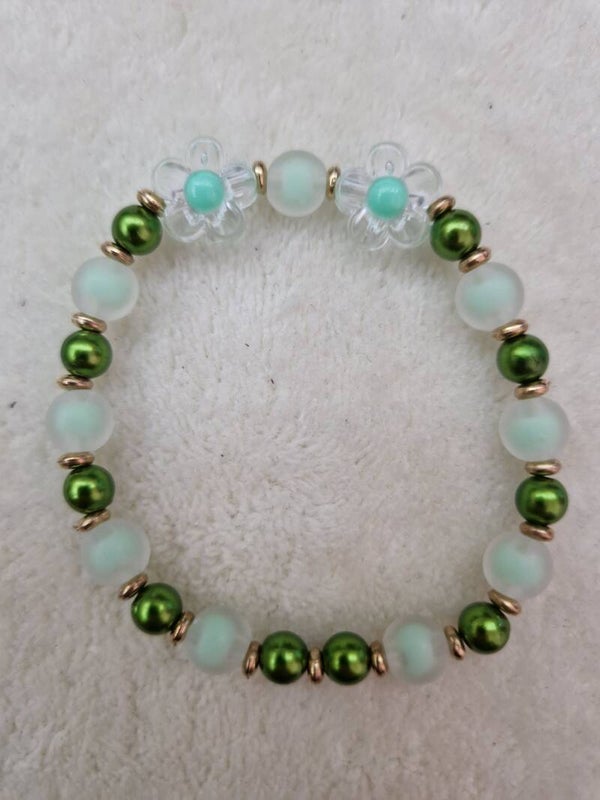 BRACELET PERLE VERT