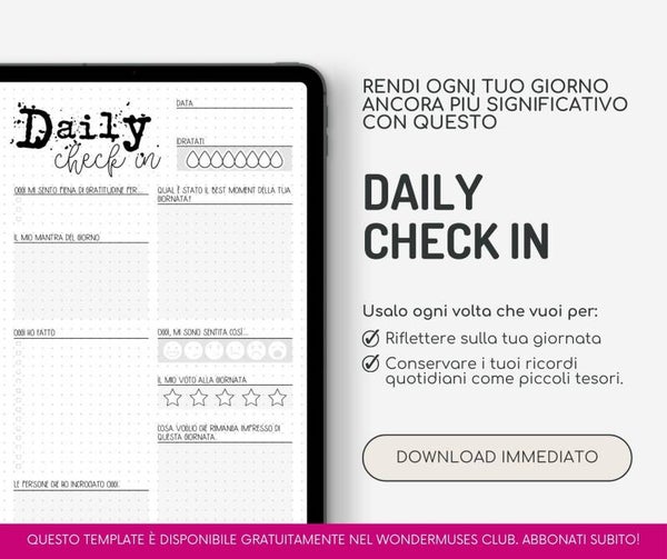 Diario Giornaliero senza Data - Daily CheckIn