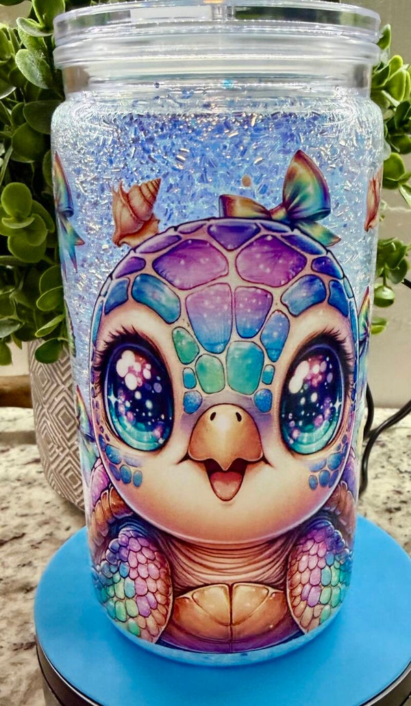 16oz Sea Turtle acrylic Tumbler- Ready to Ship