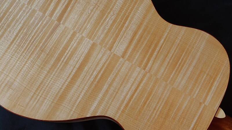 Northwood guitars Flamed Maple Auditoriuim guitar back