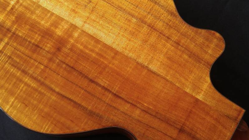 Northwood Guitars Koa cutaway back