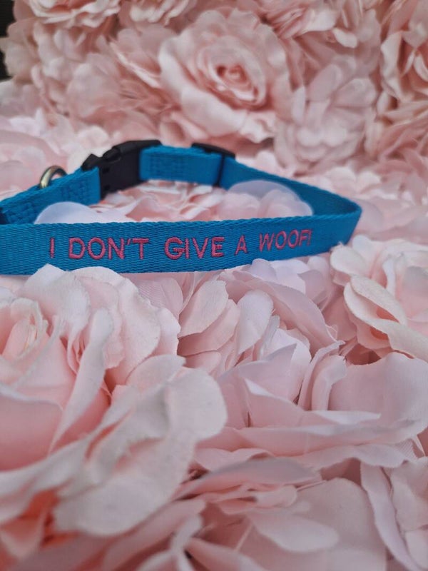 I don't give a woof katoen halsband💙