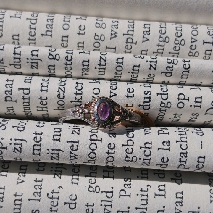 Ring M55 Amethist 925 Sterling Zilver