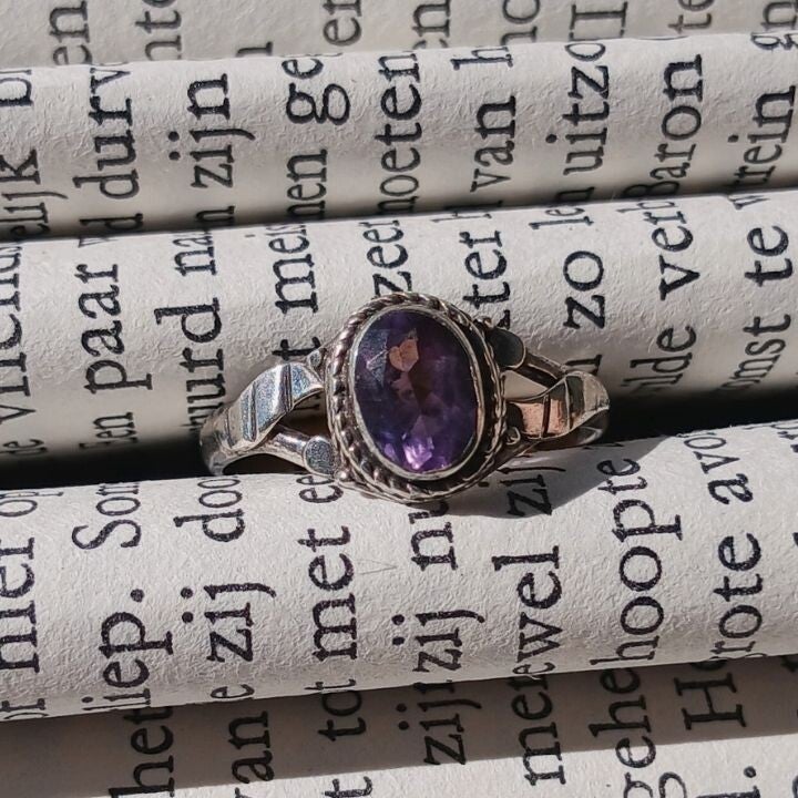 Ring M55 Amethist 925 Sterling Zilver