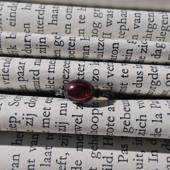 Ring M50 Granaat 925 Sterling Zilver