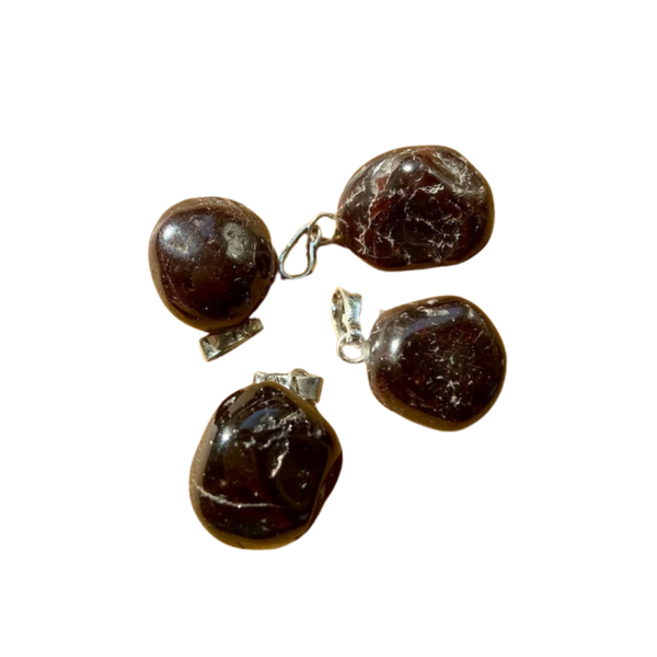 Edelsteenhanger Granaat met geboord oogje