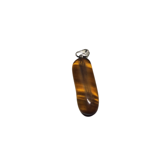 Edelsteenhanger Tijgeroog met geboord oogje