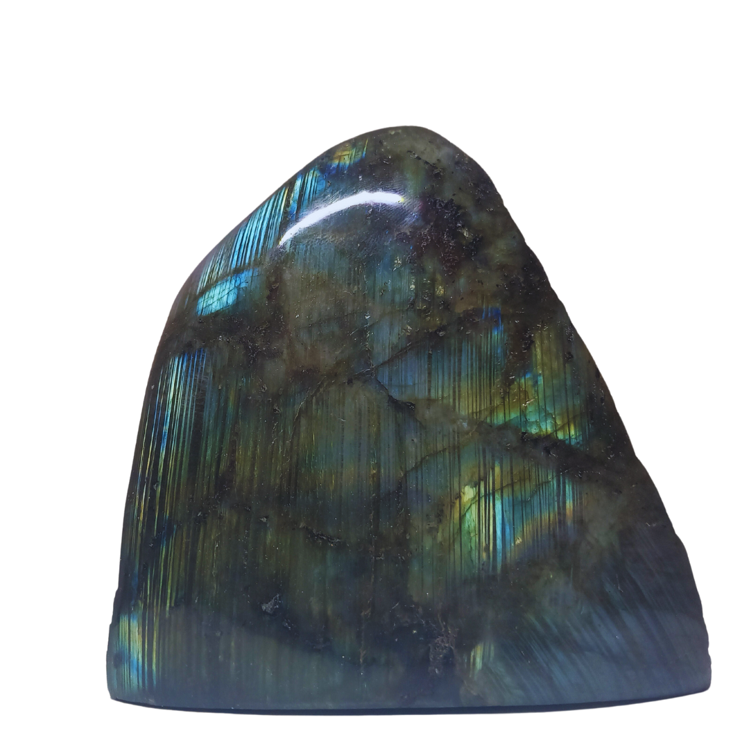 Sculptuur Labradoriet (half gepolijst, half ruw)