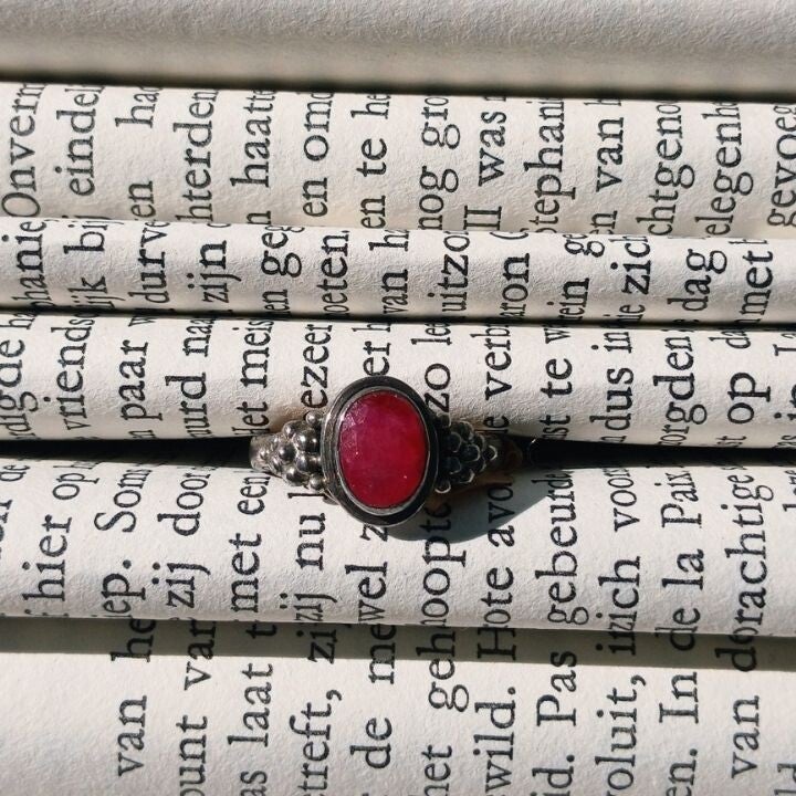 Ring M53 Robijn 925 Sterling Zilver