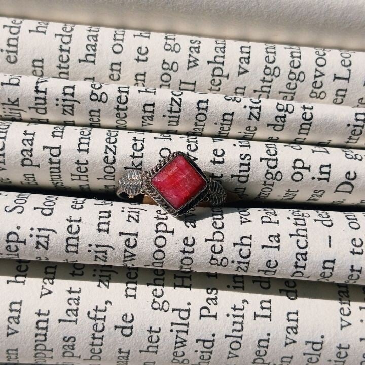 Ring M53 Robijn 925 Sterling Zilver