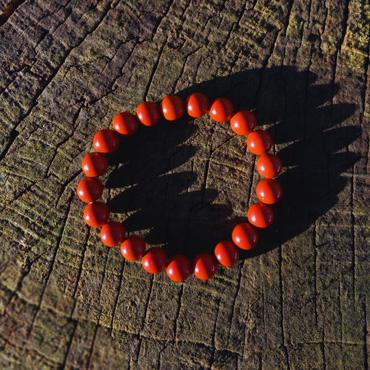 Armband Rode Jaspis 10mm (Kogelarmband)