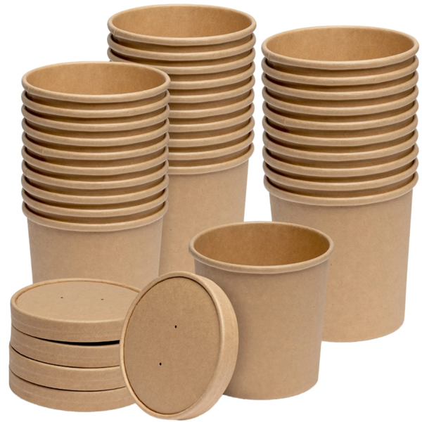 Kraft Soepbeker 450 ml (16 oz) Ø98 mm – Met Deksel