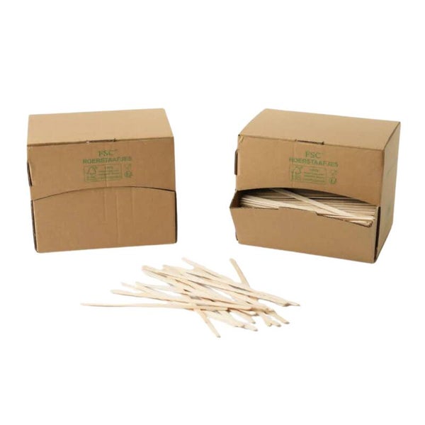 Houten roerstaafjes - 1000 stuks