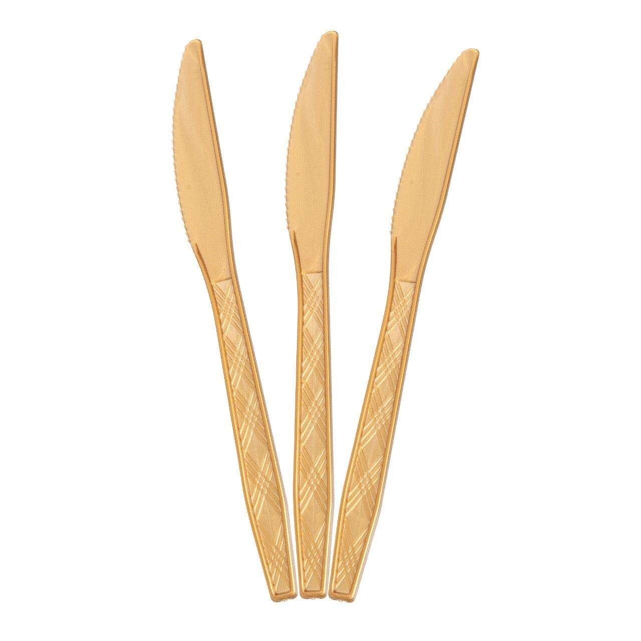 24x Herbruikbare Mes 170mm Goud