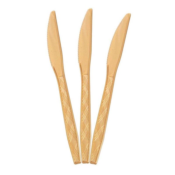 24x Herbruikbare Mes 170mm Goud