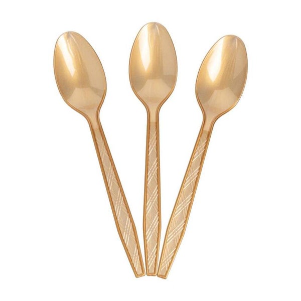 24x Herbruikbare lepel 155mm Goud