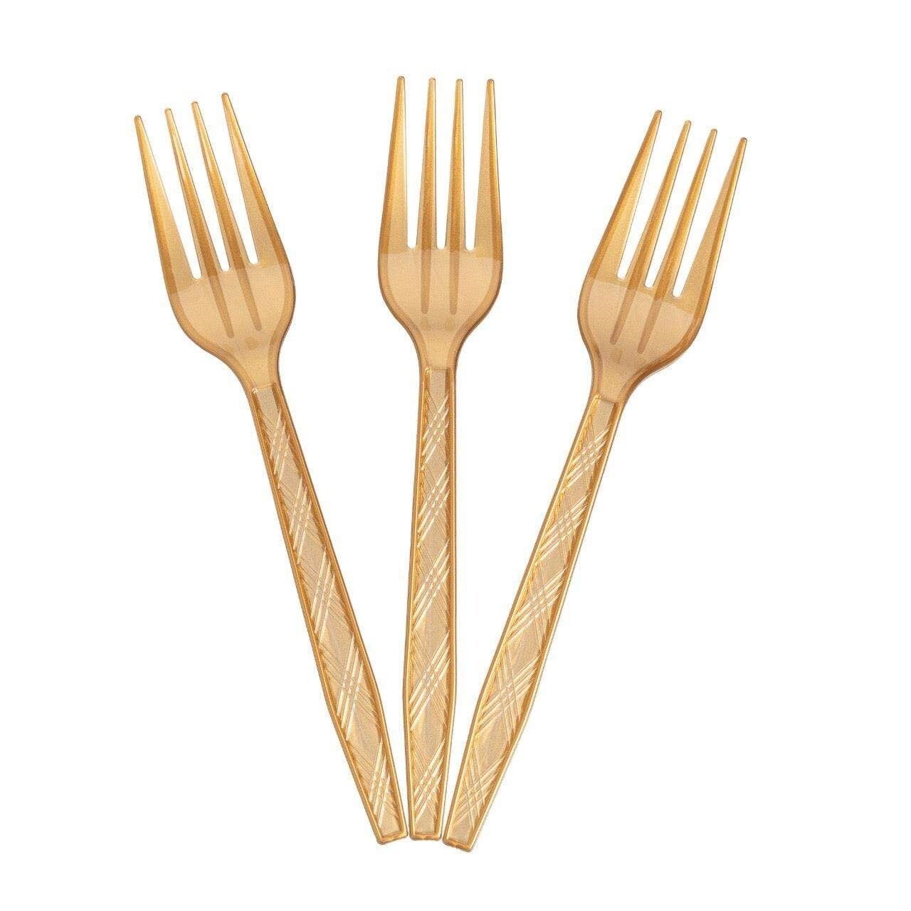 24x Herbruikbare Vork 160mm Goud