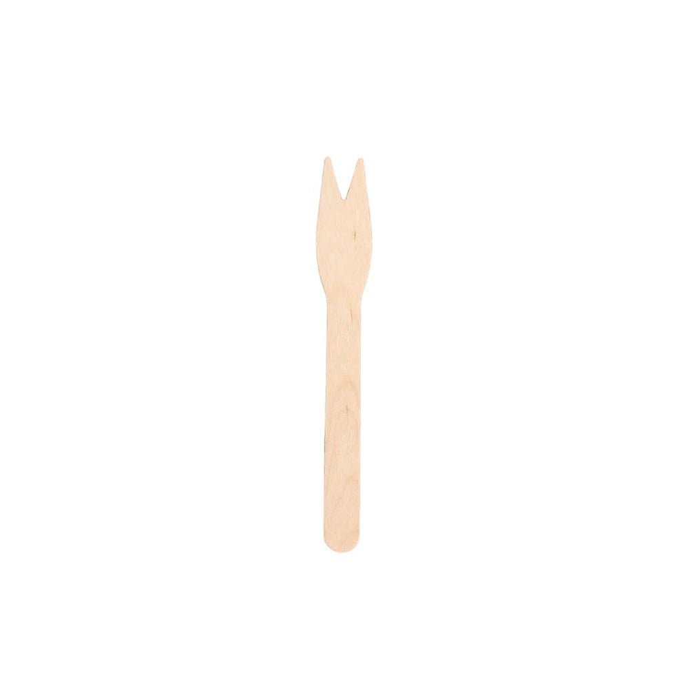 Frietvork, snackvorkjes 85 mm hout