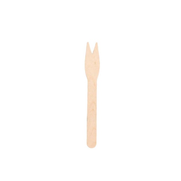 Frietvork, snackvorkjes 85 mm hout