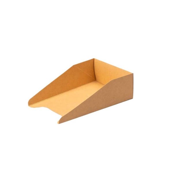 100x Bruin Kartonnen Wafelbakje – Maat XL