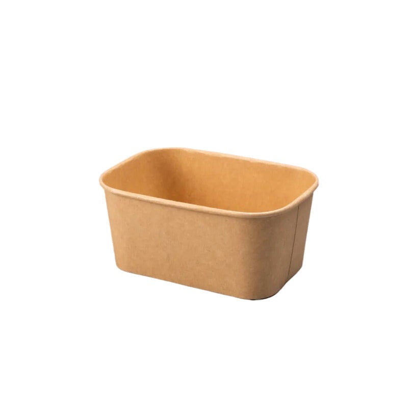 100 x Maaltijdbak karton 1000ml Kraft met deksel