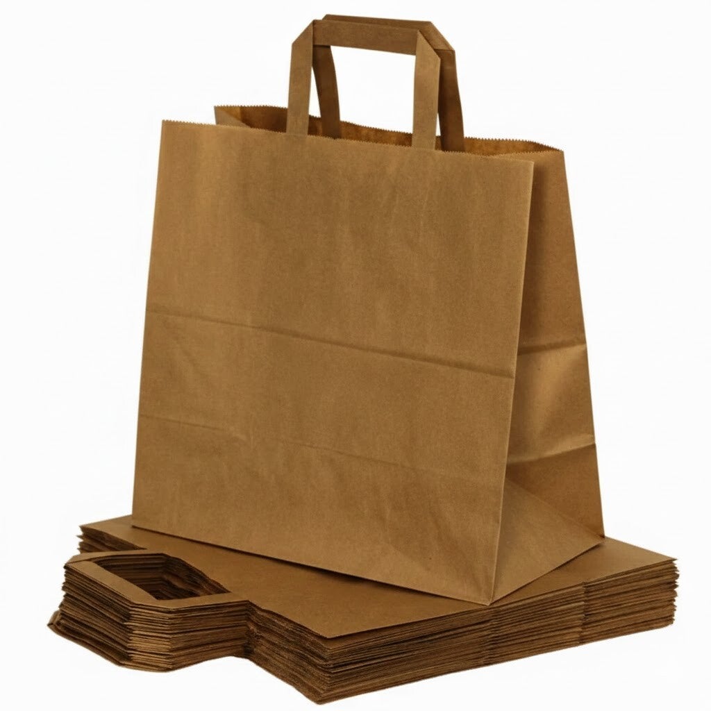 Papieren draagtas bruin 26 x 17 x 25 cm