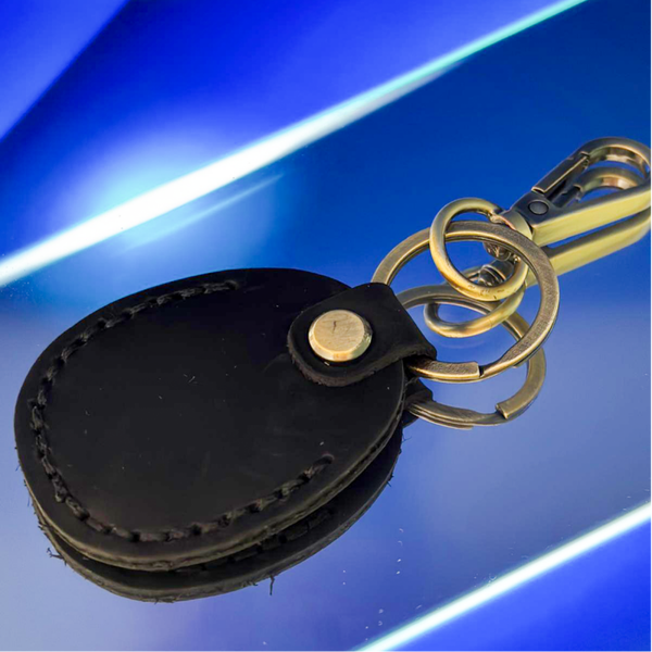 Leren AirTag sleutelhanger