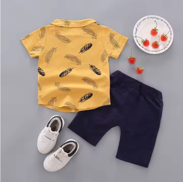 Vente en gros de vêtements pour enfants ensemble  pour enfants vêtements de bébé ensembles de vêtements d'été 2 pièces pour garçons