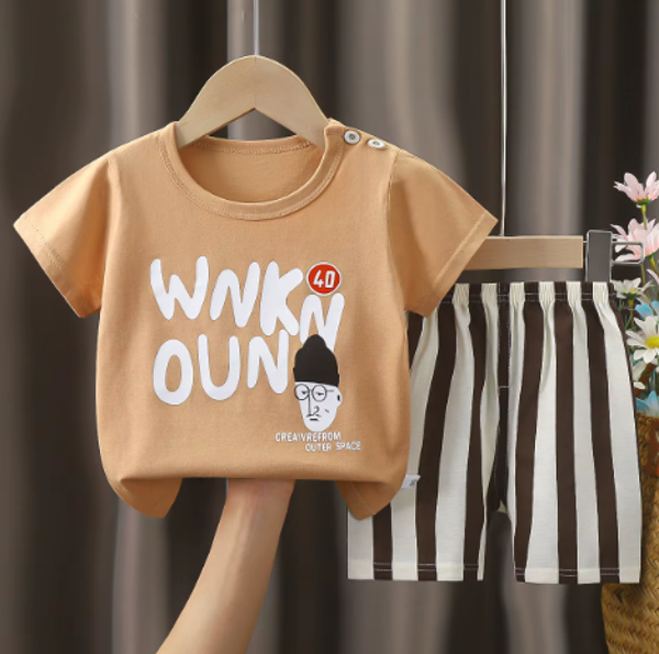 Vêtements pour enfants à manches courtes costume bébé été coton enfants enfants ensemble garçons vêtements ensembles