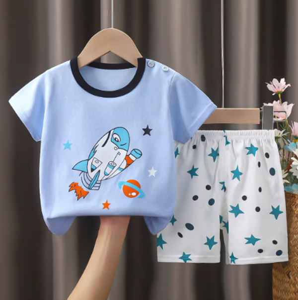 Vêtements pour enfants à manches courtes costume bébé été coton enfants enfants ensemble garçons vêtements ensembles