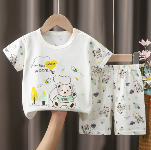 Vêtements pour enfants à manches courtes costume bébé été coton enfants enfants ensemble garçons vêtements ensembles