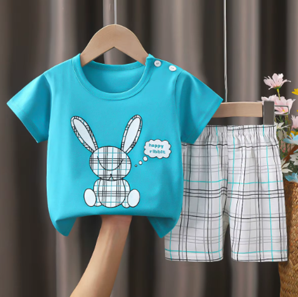 Vêtements pour enfants à manches courtes costume bébé été coton enfants enfants ensemble garçons vêtements ensembles