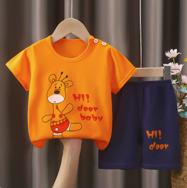 Vêtements pour enfants à manches courtes costume bébé été coton enfants enfants ensemble garçons vêtements ensembles