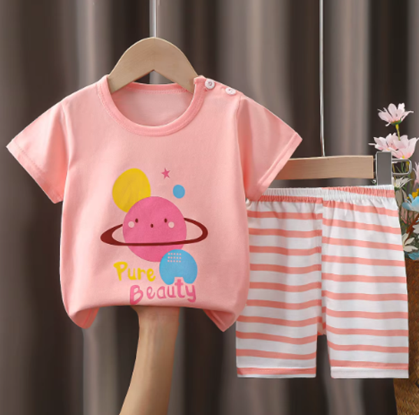 Vêtements pour enfants à manches courtes costume bébé été coton enfants enfants ensemble garçons vêtements ensembles