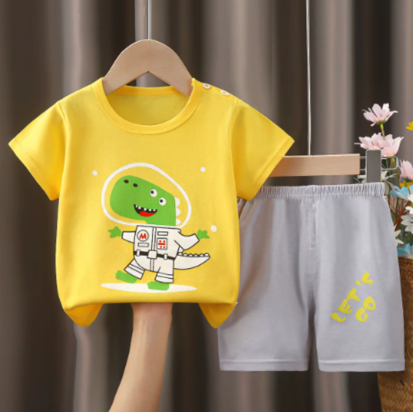 Vêtements pour enfants à manches courtes costume bébé été coton enfants enfants ensemble garçons vêtements ensembles