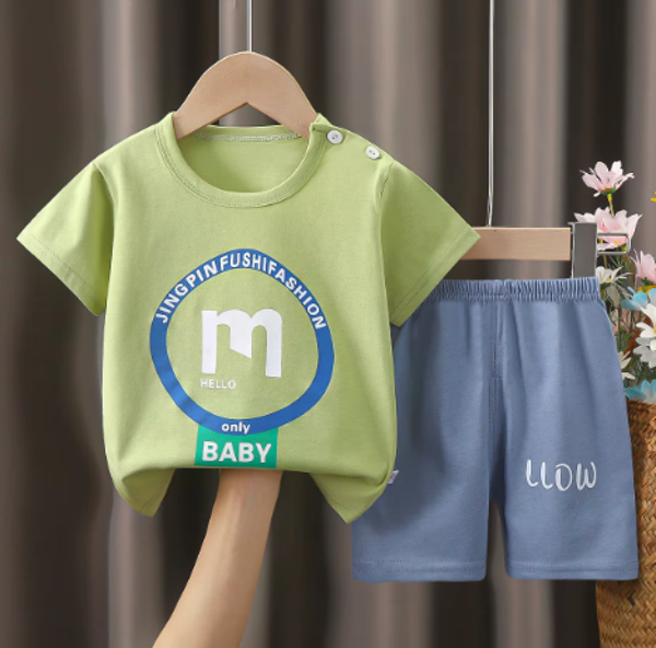 Vêtements pour enfants à manches courtes costume bébé été coton enfants enfants ensemble garçons vêtements ensembles
