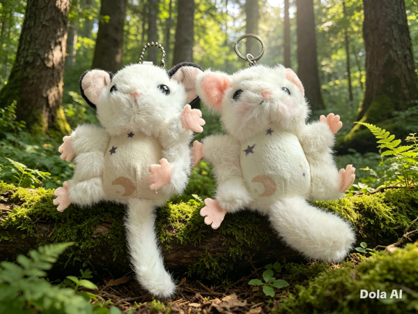 FLUFFY SUGAR GLIDER KEY RING