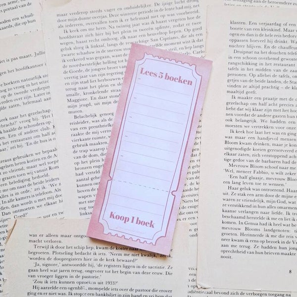 Lees 5, koop 1 notitieblokje