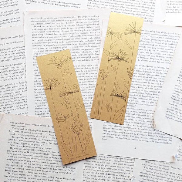 Metallic boekenlegger goud